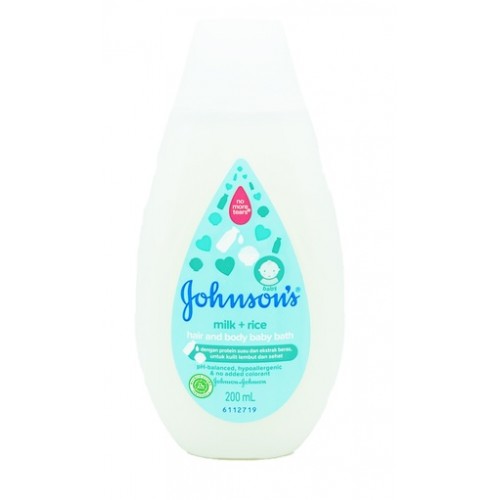 Johnsons Baby Bath Hair and Body 2in1 Milk and Rice - 200ml